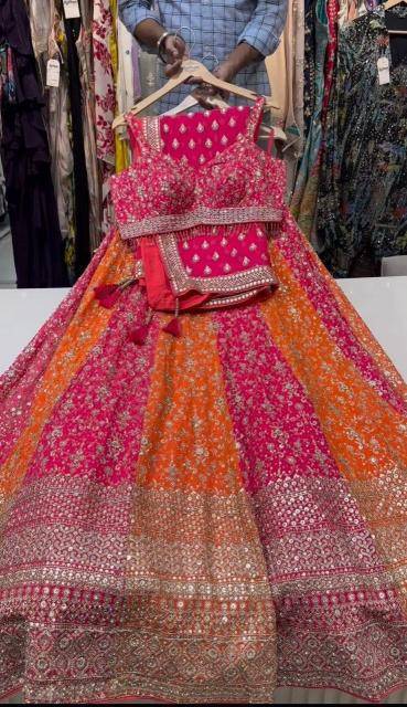 BRIDAL WEAR HEAVY FUAX GEORGETTE KF 1611 Surat lehenga choli manufacturers